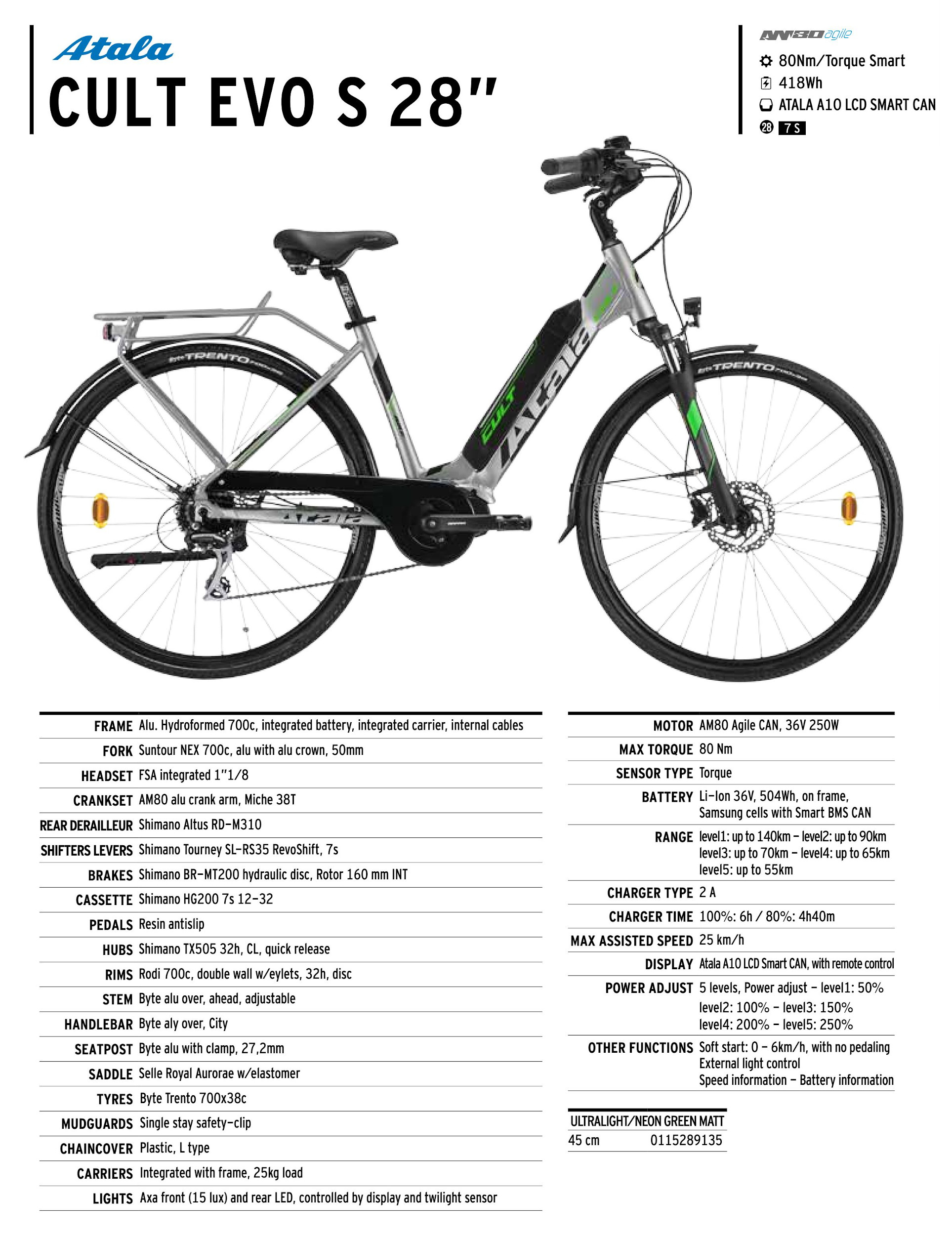 Articolo Esaurito: ATALA CULT EVO S 28”