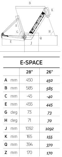E Urban: ATALA E-SPACE 7.1 26”