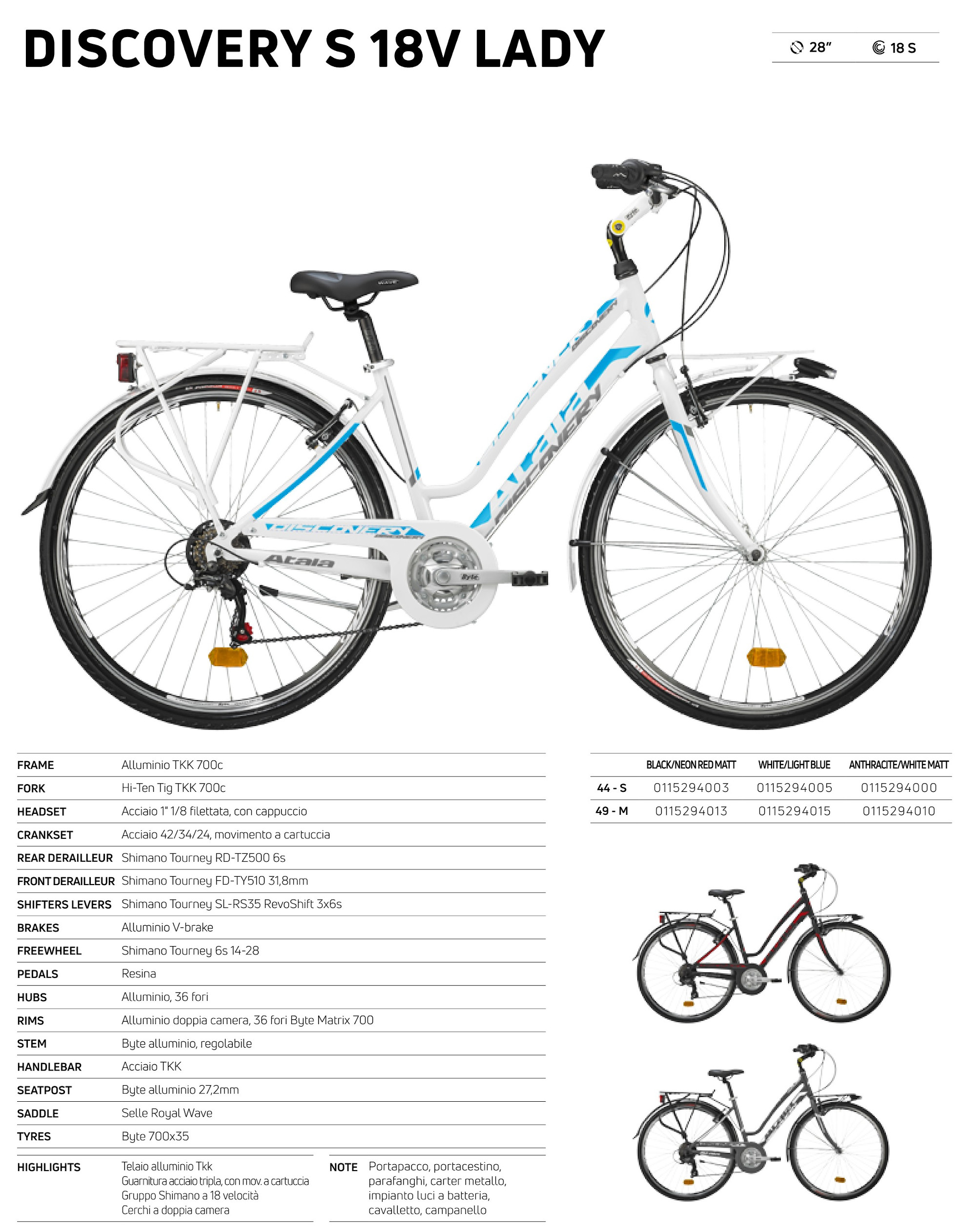 Trekking: ATALA DISCOVERY S 18V LADY