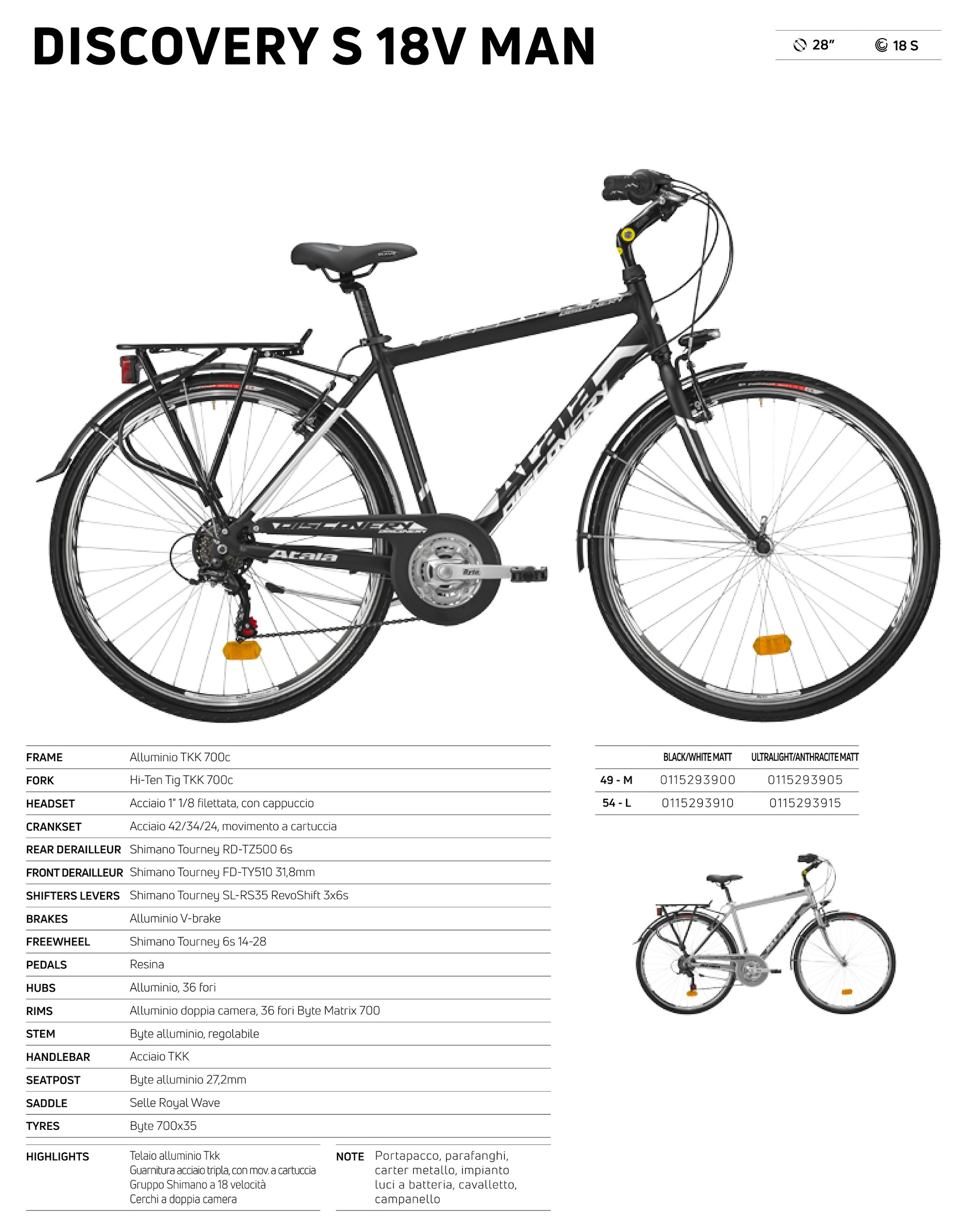 Pronta Consegna: ATALA DISCOVERY S 18V MAN