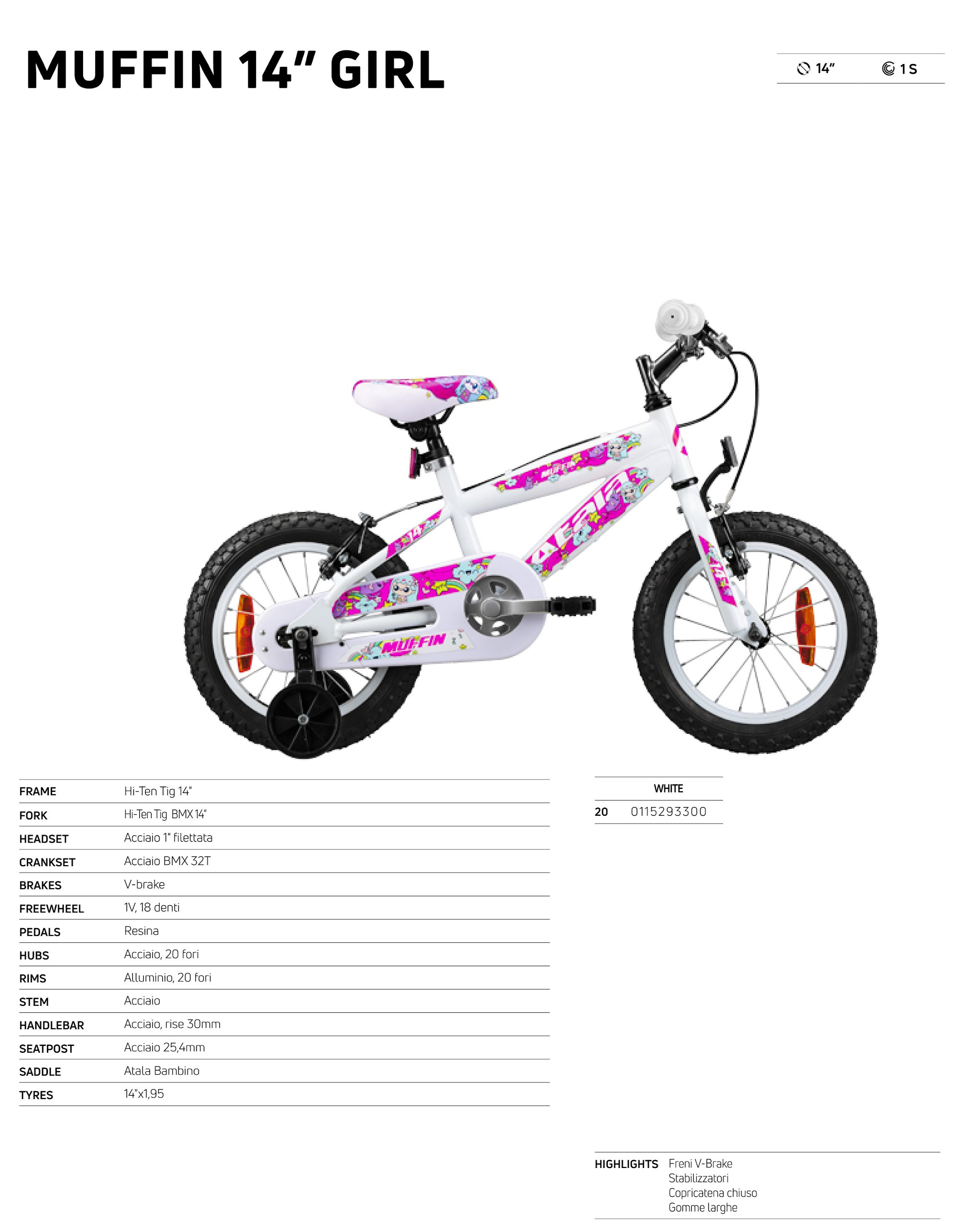 Kids: ATALA MUFFIN 14” GIRL