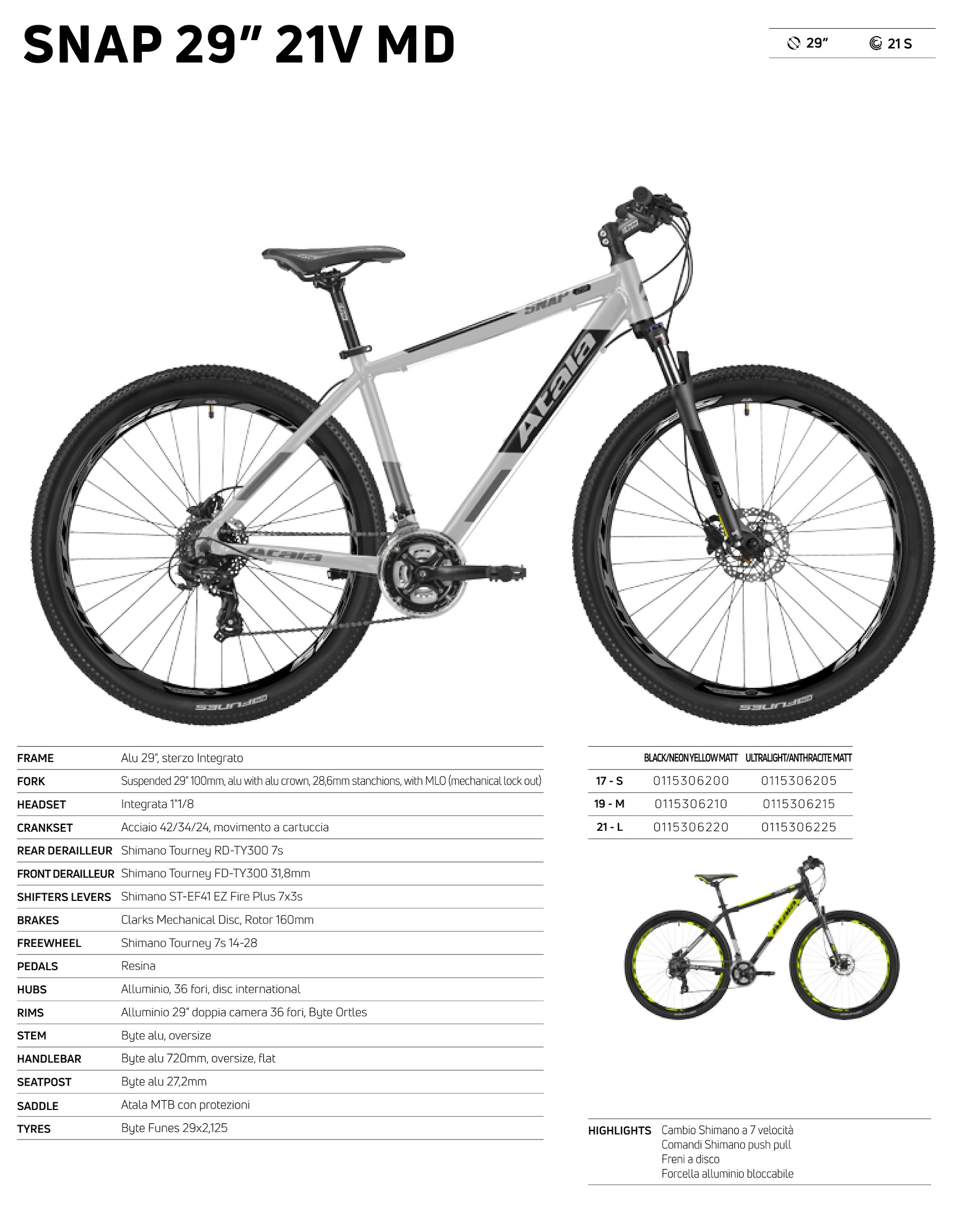 MTB: ATALA SNAP 29” 21V MD