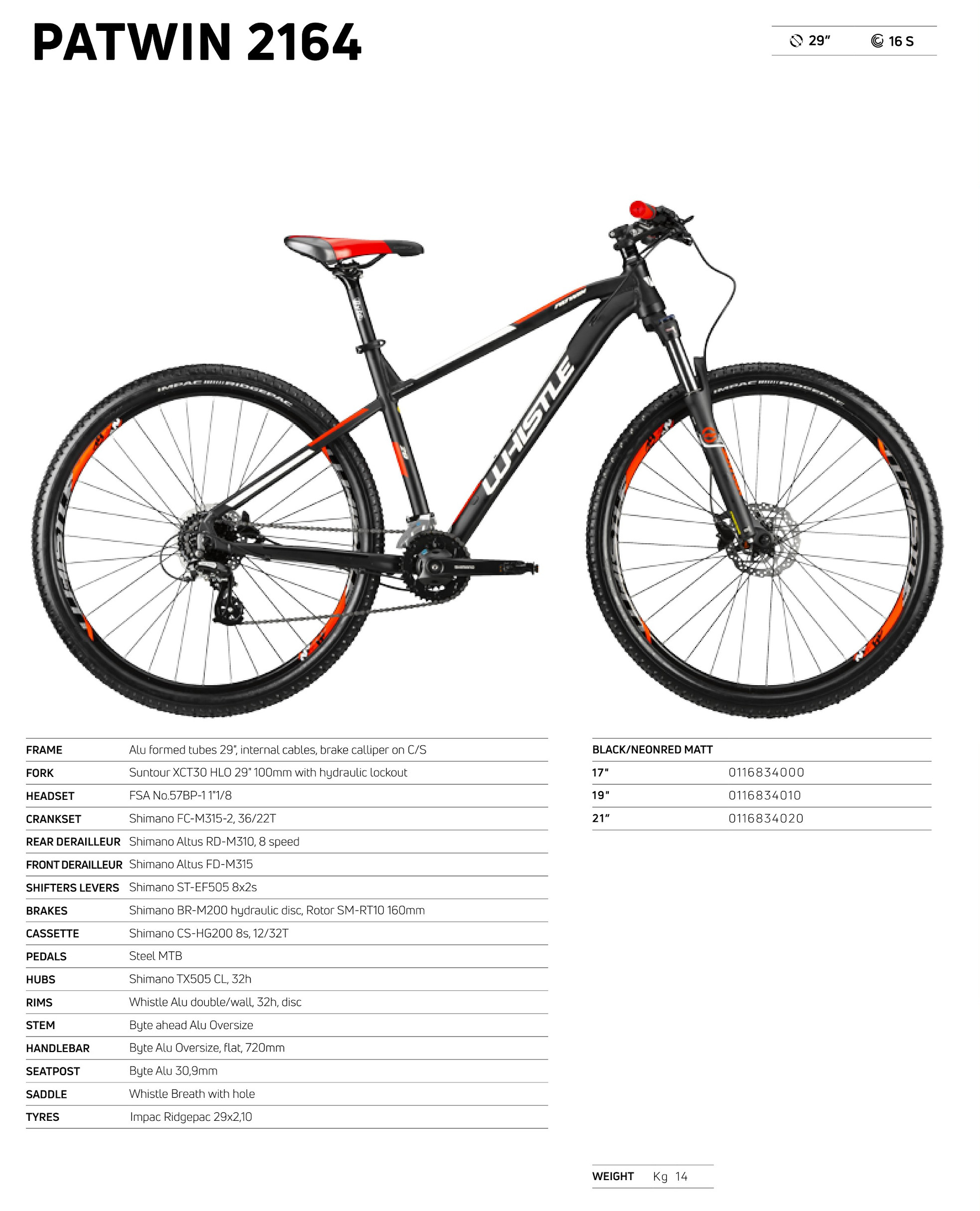 MTB Hardtail: WHISTLE PATWIN 2164