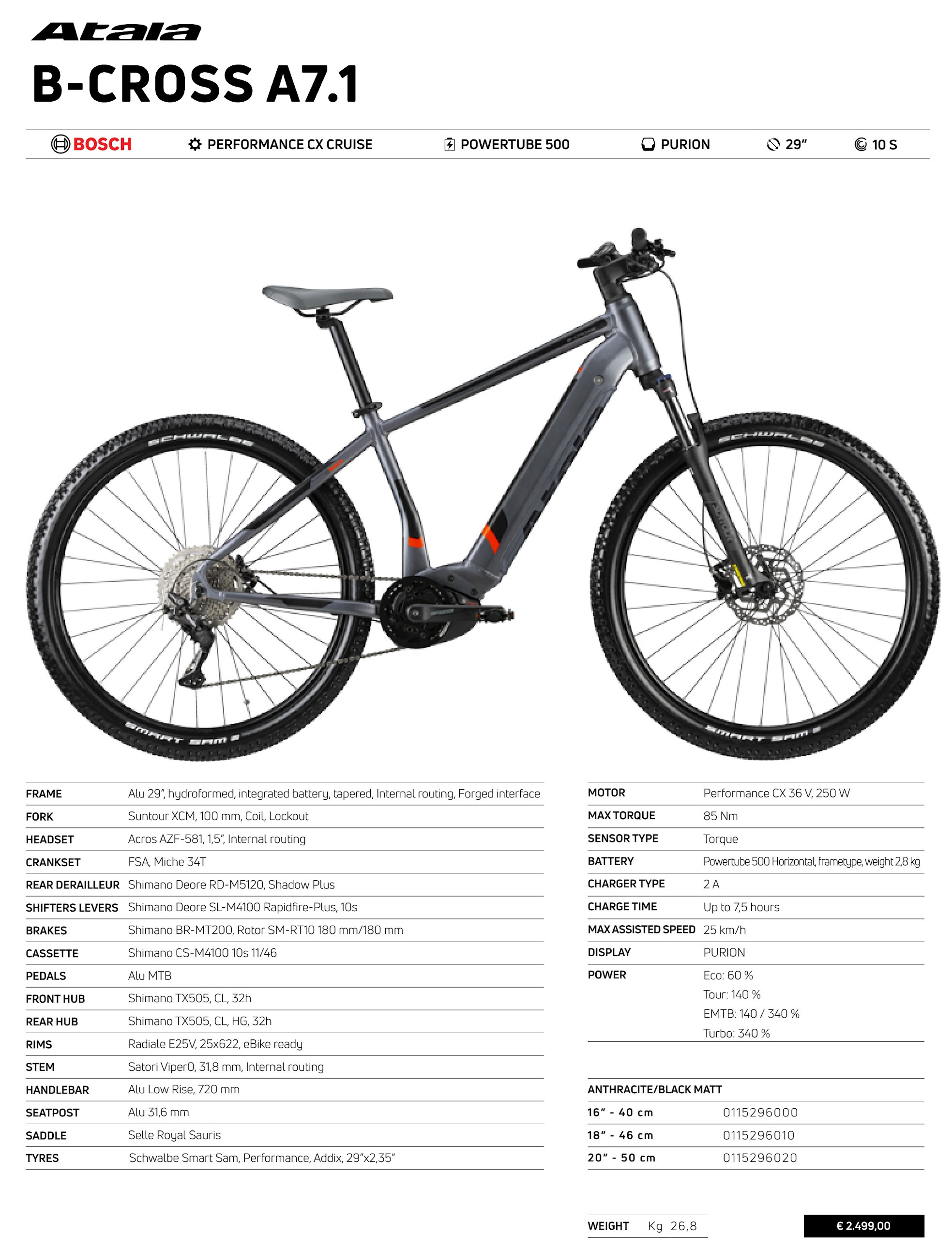 Pronta Consegna: ATALA B-CROSS A7.1
