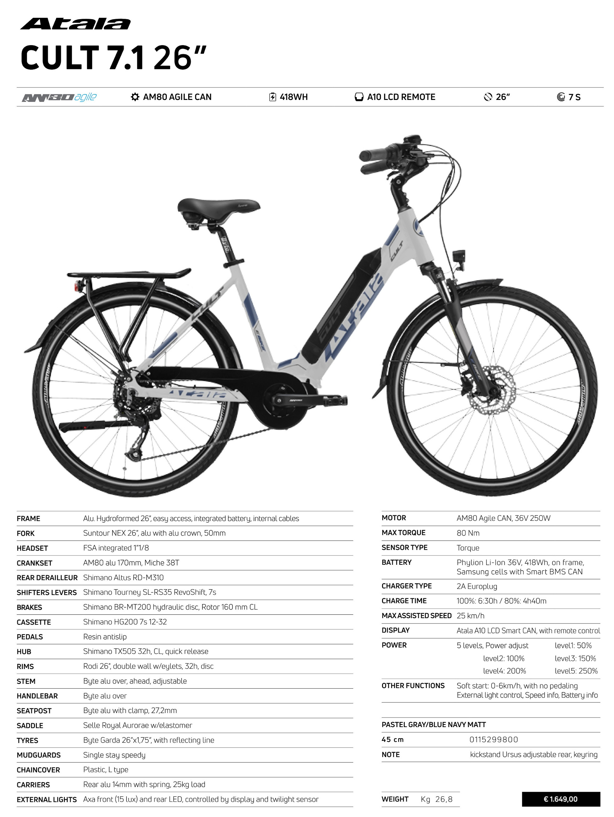 E Urban: ATALA CULT 7.1 26”
