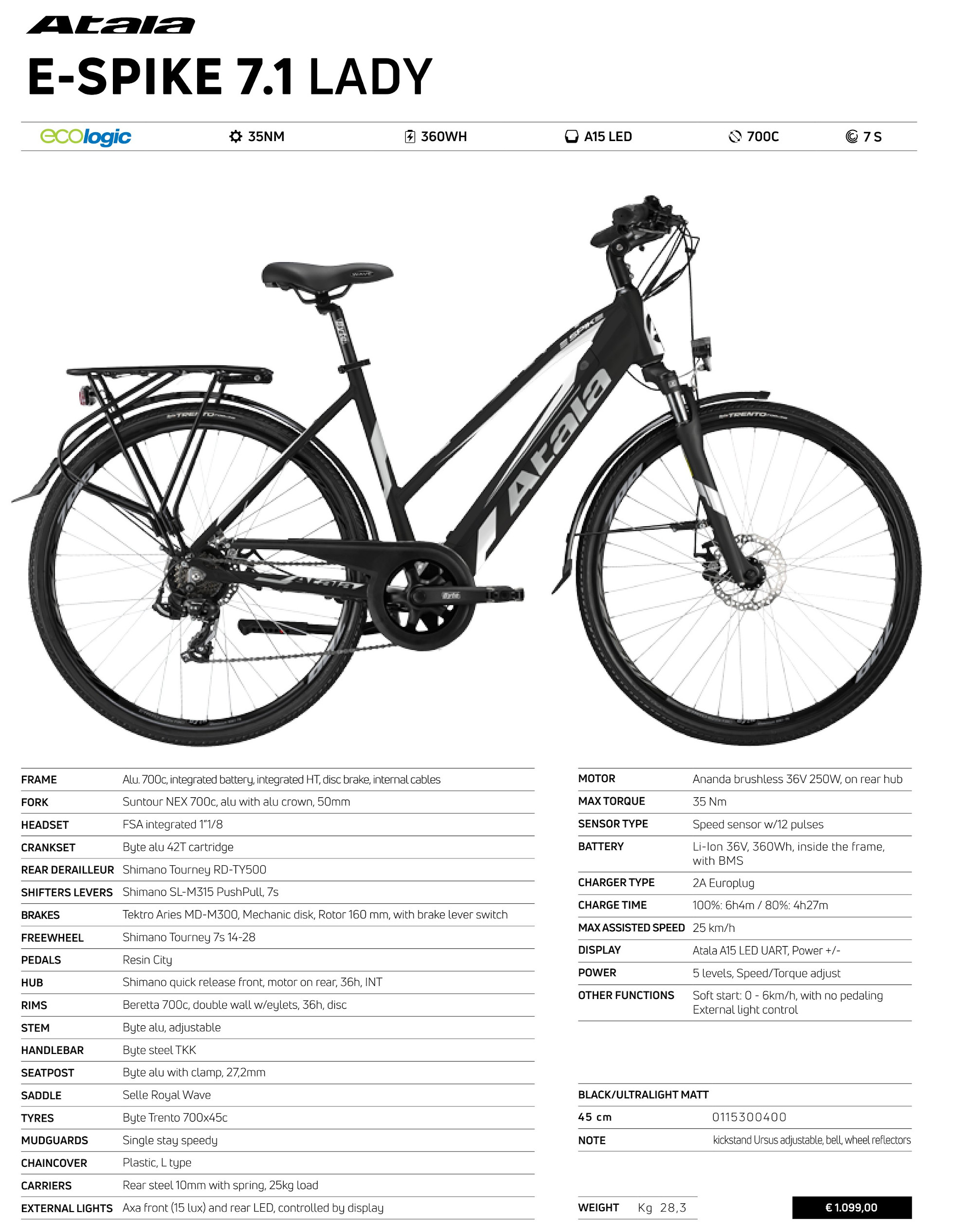 E Urban: ATALA E-SPIKE 7.1 LADY