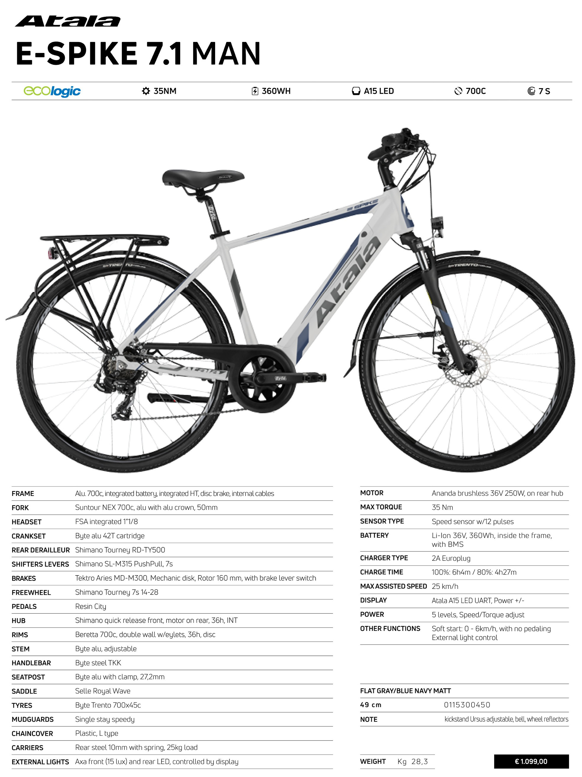 E Urban: ATALA E-SPIKE 7.1 MAN
