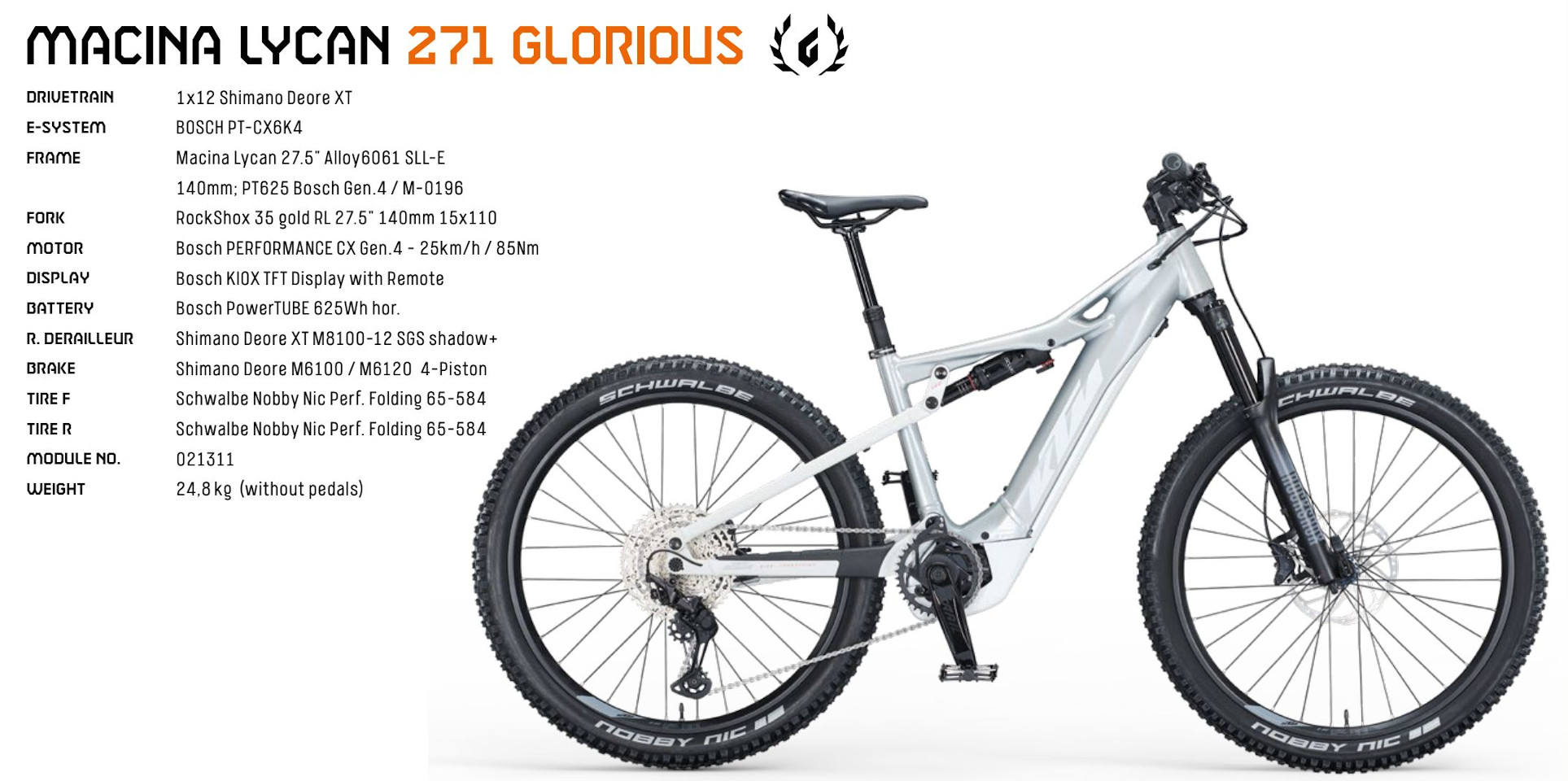 E-Bike: KTM MACINA LYCAN 271 GLORIOUS