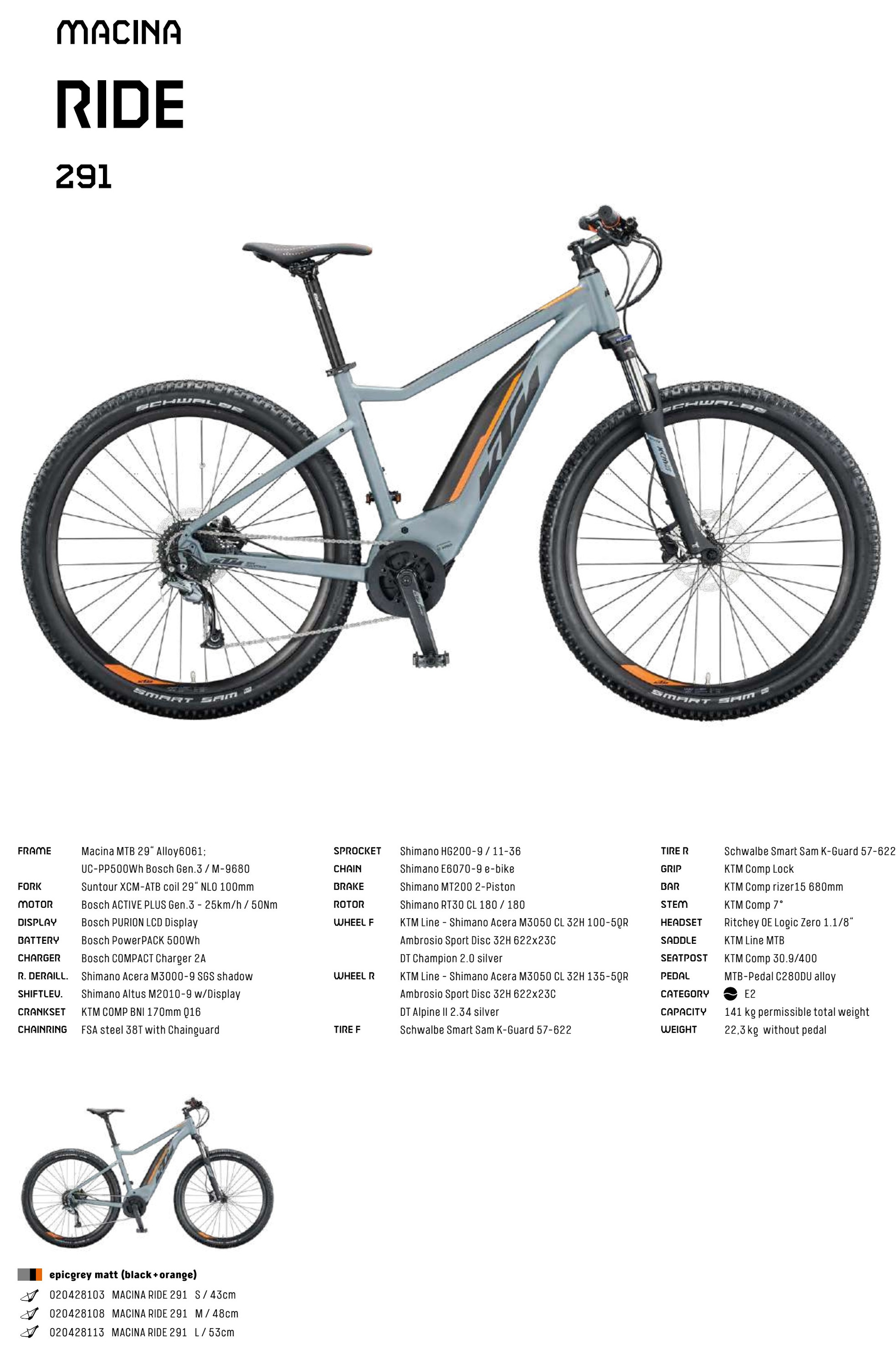 E-Bike: KTM MACINA RIDE 291